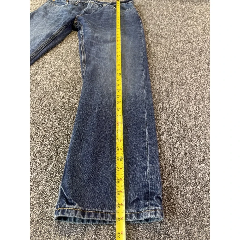Levi's 559 Jeans Mens 36x32 Blue Denim Whiskered Medium Wash Straight Streetwear